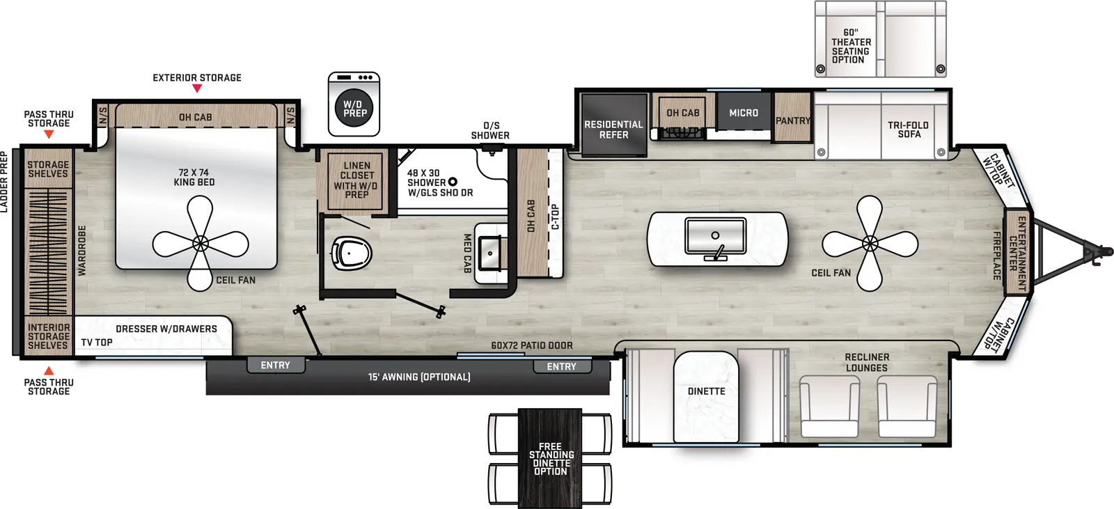 Catalina Destination Series 39MKTS Floorplan